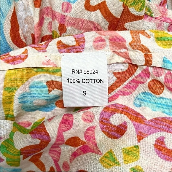 NWT REVOLVE Tile Print Sleeveless Tie Back Cutout Tier Ruffle Babydoll Dress S - Picture 8 of 8